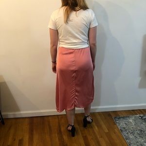 NWT Made in Italy coral midi skirt
